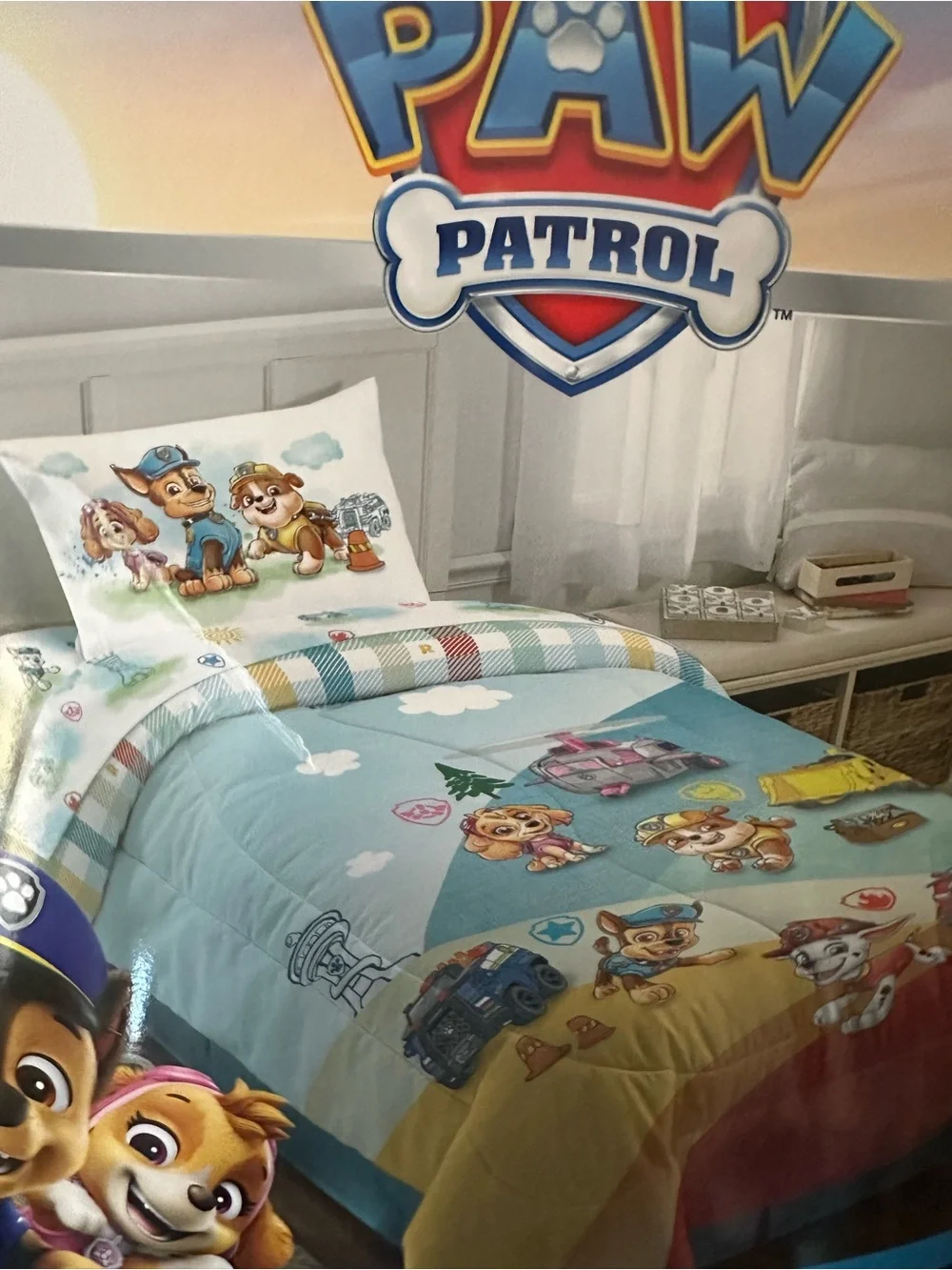 Nickelodeon PAW Patrol Twin Comforter in Blue, Yellow, Red